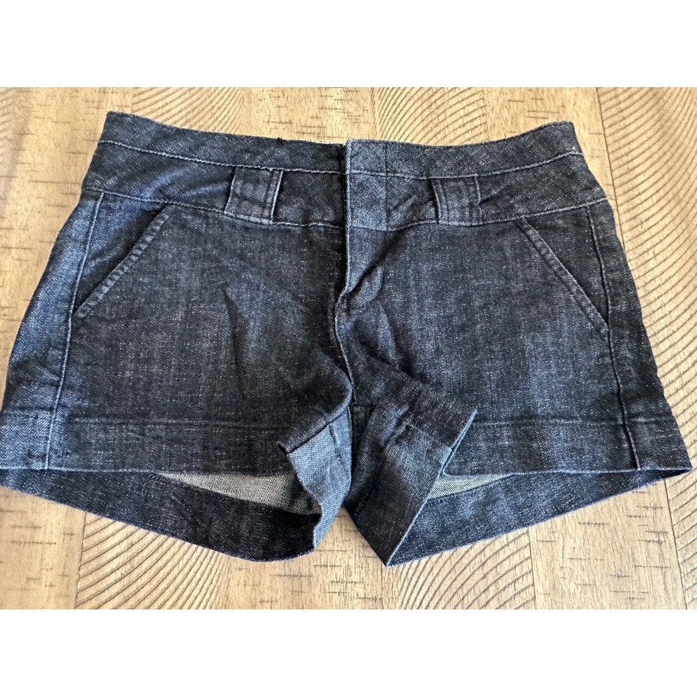 Boom Boom Jeans Dark Wash Denim Shorts with Paisley Detail Y2K Size 7